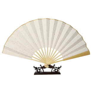 宣纸扇子折扇空白扇面中国风古风绘画扇男书法纸扇白洒金来图定制