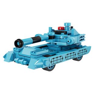 开智积木军事回力主战坦克导弹车儿童益智力拼装模型玩具男孩礼物