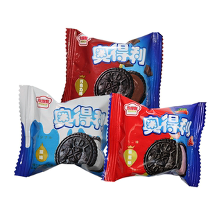 永得利奥得利原味草莓味夹心饼干代餐宵夜旅行携带休闲点心零食品