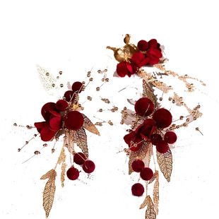 过年儿童头花饰品女童发夹套装头饰小女孩公主森女系花童演出发饰