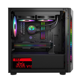 撒哈拉逆行者301台式机电脑小机箱侧透游戏240水冷MATX白色小机箱