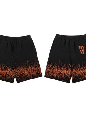 VLONE量子纠缠LOGO印花 针织宽松短裤 男女同款 情侣款 VLSR25001