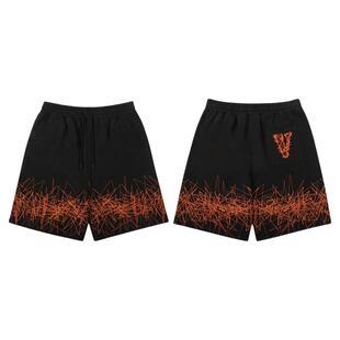 VLONE量子纠缠LOGO印花 针织宽松短裤 男女同款 情侣款 VLSR25001
