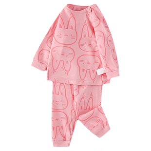 2件套 1-5岁儿童套装春秋款中小童纯棉a类家居服分体睡衣宝宝打底