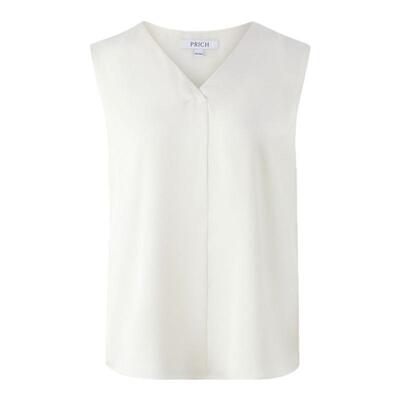 【缎面】PRICH时尚无袖V领衬衫夏季光泽感上衣西装内搭女