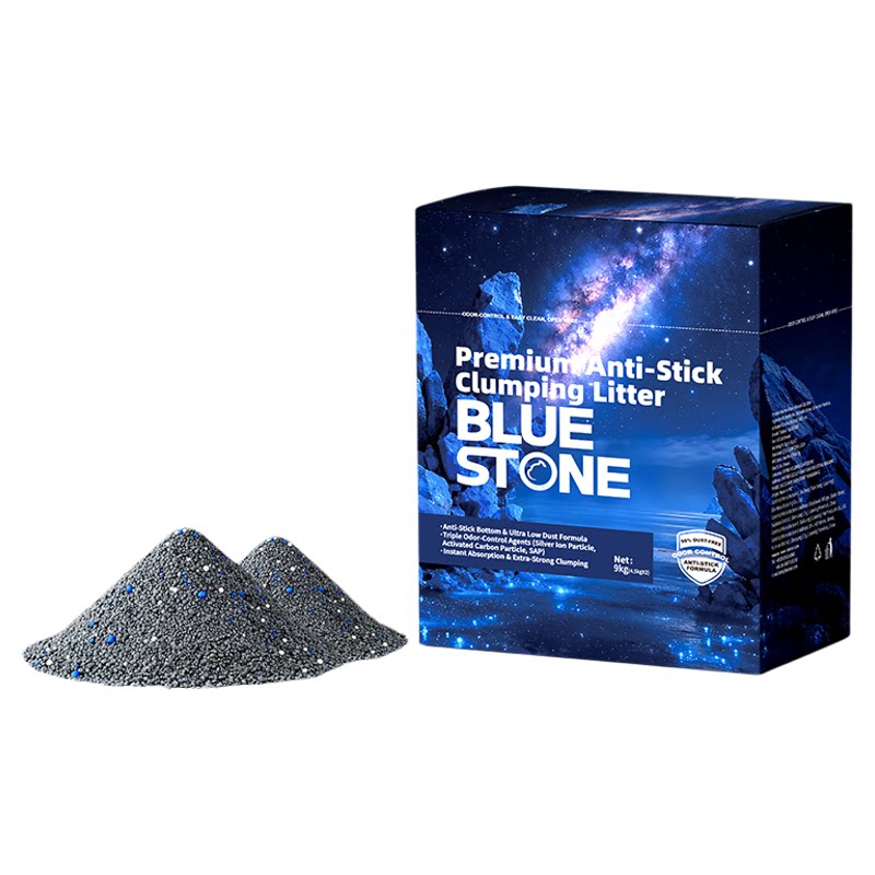 BlueStone蓝石猫砂钠基矿石砂防粘底除臭低尘吸水结团快蓝石猫砂