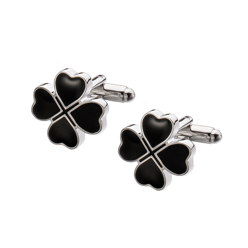 幸运四叶草衬衣cufflinks袖口扣