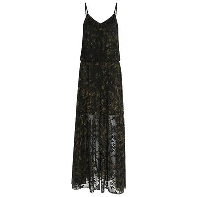 重工烫金剪花炒色印花连衣裙