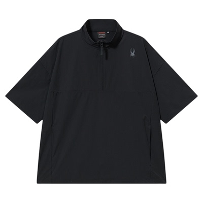 蜘蛛春夏男皱感弹力立领短袖POLO