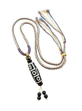 玛瑙男女九眼天珠项链民族风