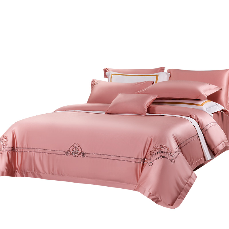 富安娜家纺120支双股长绒棉床单被套全棉纯棉四件套 欧式床上用品