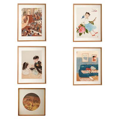 一二山微瑕清仓捡漏特惠装饰画集合皇小小原创新中式水墨画