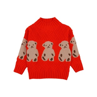 女童毛衣加绒加厚秋冬儿童半高领针织衫女孩女宝宝洋气保暖打底衫