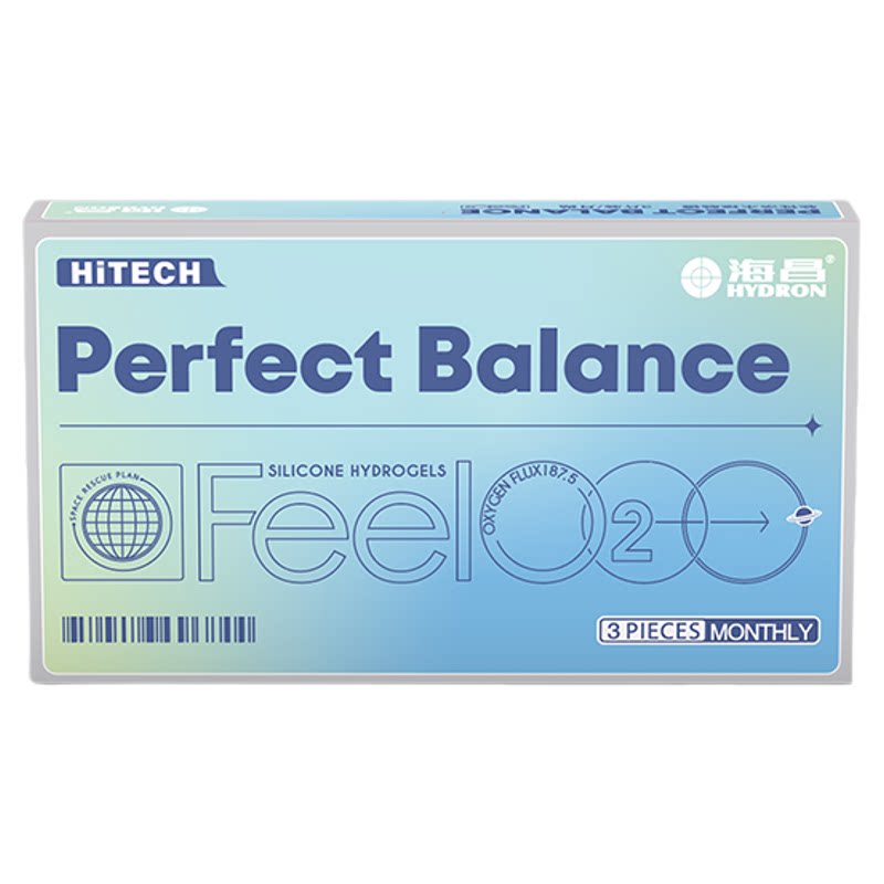 海昌硅水凝胶FeelO2太空片月抛3/6片近视隐形眼镜官方正品旗舰店