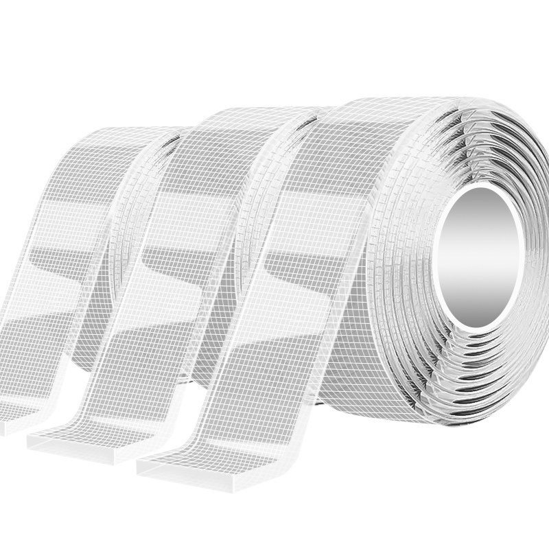 纳米胶带双面胶高粘度不留痕强力固定墙面纳米胶防水双面贴无痕胶带易撕贴无痕贴粘墙贴不伤墙透明胶带大卷