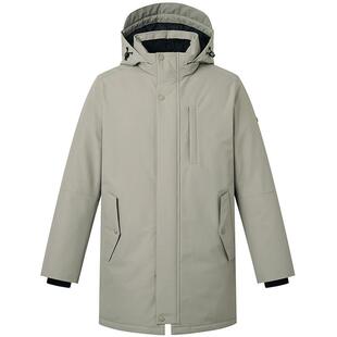 【鹅绒】Hazzys哈吉斯男士厚款羽绒服冬季工装中长款三防保暖外套