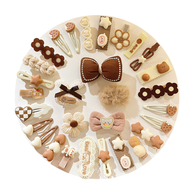 儿童可爱毛绒发夹前额刘海夹侧边夹女童宝宝碎发发卡bb夹子发饰