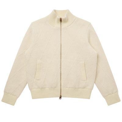 【商场同款】Hazzys哈吉斯宽松羊毛外套女士2025年秋冬季新款毛衣