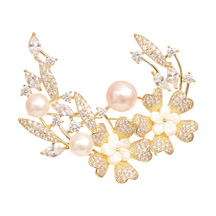 A花前月下2025新款珍珠胸针女设计小众设计高级轻奢高端精致时尚
