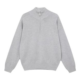 【100%绵羊毛】BLUE ERDOS格雷系运动立领卫衣针织衫