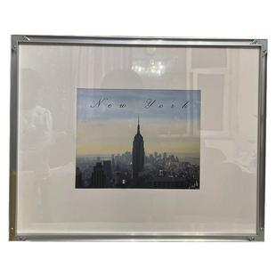 DIY铝型相框工业平替外框50*70装裱照片铝合金银色定制空画框装饰