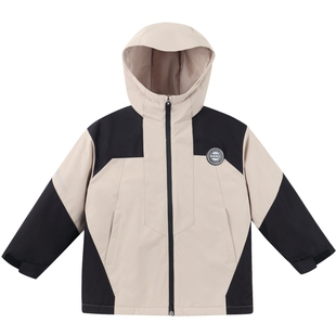 【商场同款】安奈儿童装男童中长款棉服冬加绒AB445783