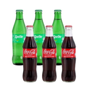 6瓶装 泰国进口可口可乐玻璃瓶好喝的碳酸饮料雪碧汽水夏日冰饮品