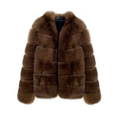 秋冬紫貂毛整皮大衣女保暖外套