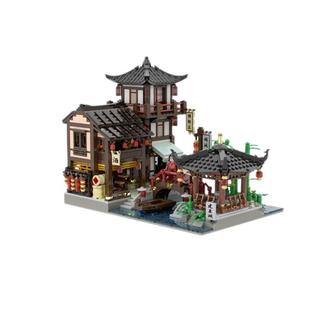 【双12】建康城古风街道场景积木收藏套装拼搭潮玩积木玩具