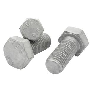 8.8级高强度热镀锌螺丝热浸锌铁塔螺栓外六角螺杆M6M8M10M12--M36