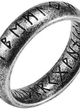 男女钛钢复古维京戒指卢恩符文潮