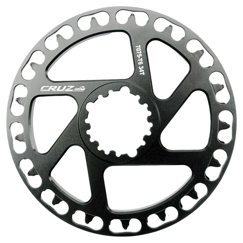 CRUZbike 儿童车自行车牙盘 带护盘 山地车中空一体单盘带保护罩