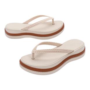 Melissa/梅丽莎25新LEBLON成人人字拖女士凉拖撞色编织凉拖33978