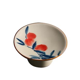 手绘中式复古盖置紫砂壶盖托盖碗茶盖托陶瓷功夫茶具茶玩茶道配件