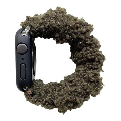 秋冬羊羔毛绒大肠圈表带