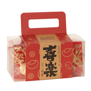 新年礼盒包装空盒饼干雪花酥包装袋盒手提礼盒年货糖果过年包装盒