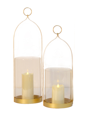 复古户外铁艺手提样板房玻璃风灯