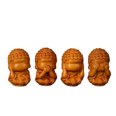 檀香木四不小和尚手串配饰配件