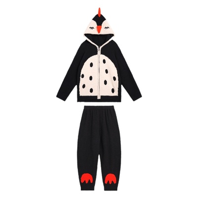 pocoblush你好企鹅毛绒居服套装
