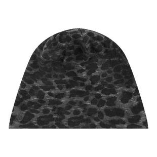 FDR官方店 豹纹针织冷帽秋冬大头围显脸小堆堆帽护耳包头帽子
