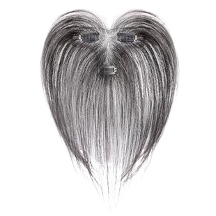 假发胎毛八字刘海片女头顶真发透气前额轻薄欧若风补发发际线发贴