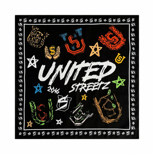 THECOLOR BANDANA秋冬新品嘻哈街舞头巾美式复古男方巾丝巾女配饰