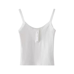 大码纯欲风蕾丝背心吊带女甜辣内搭打底衫外穿短款上衣胖mm春夏季