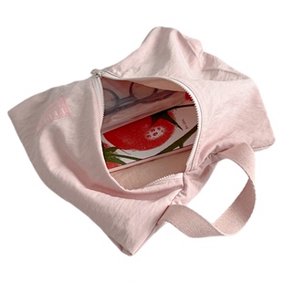 韩国nuaname新款柔软手提杂物收纳包妈咪包随身化妆包小众便携ins