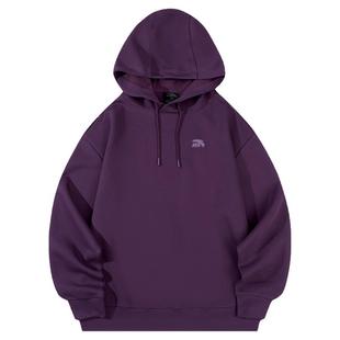 安踏连帽卫衣男女款2025秋季纯色百搭宽松套头衫休闲运动长袖外套