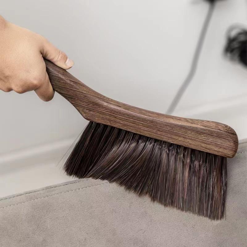 鸡翅木扫床刷软毛家用长柄防静电除尘扫床笤帚卧室清洁刷