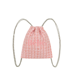 吴主任推荐韩国小众潮牌NOIRNINE同款毛呢抽绳链条双肩包迷你背包