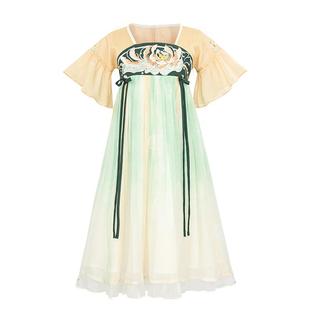 【山雾青莲】春夏装初立原创汉服女童装儿童超仙国风连衣裙表演服