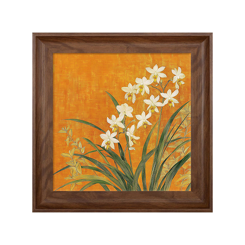 中古风餐厅复古兰花DIY数字油画
