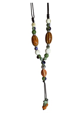 毛衣链秋冬大气高级长款轻奢不掉色精致百搭可调节陶瓷项链毛衣链